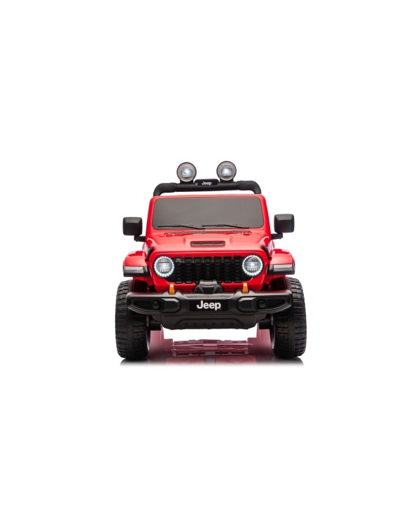 Auto Macchina Elettrica NEW Jeep Wrangler Rubicon 12V per Bambini porte apribili Con telecomando Full accessori Tappetini Rossa