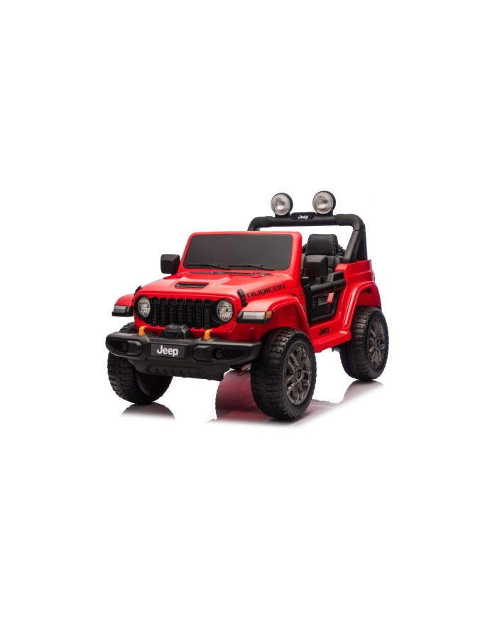 Auto Macchina Elettrica NEW Jeep Wrangler Rubicon 12V per Bambini porte apribili Con telecomando Full accessori Tappetini Rossa