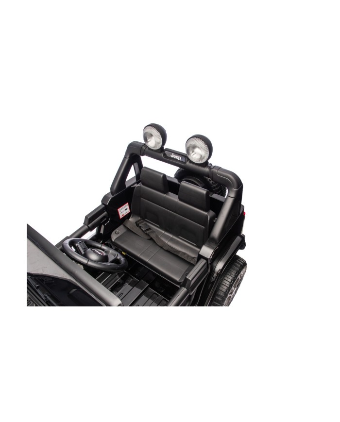 Auto Macchina Elettrica NEW Jeep Wrangler Rubicon 12V per Bambini porte apribili Con telecomando Full accessori Tappetini Nera