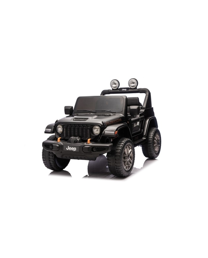 Auto Macchina Elettrica NEW Jeep Wrangler Rubicon 12V per Bambini porte apribili Con telecomando Full accessori Tappetini Nera