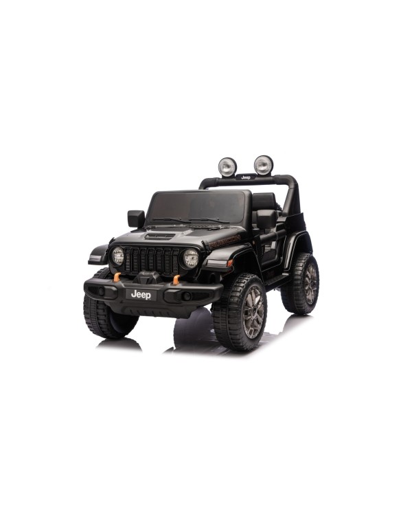 Auto Macchina Elettrica NEW Jeep Wrangler Rubicon 12V per Bambini porte apribili Con telecomando Full accessori Tappetini Nera