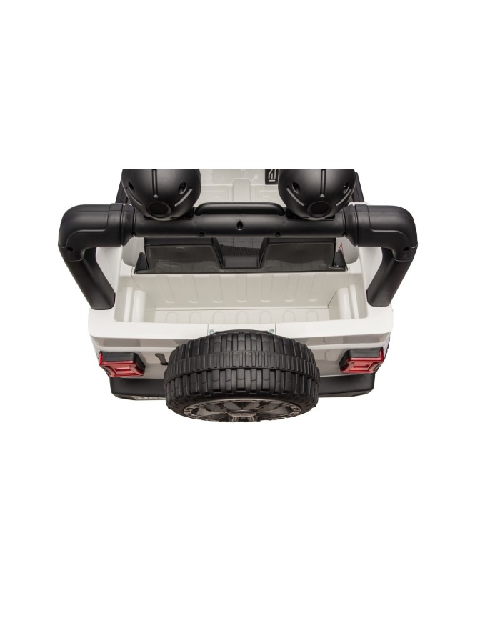 Auto Macchina Elettrica NEW Jeep Wrangler Rubicon 12V per Bambini porte apribili Con telecomando Full accessori Tappetini Bianca