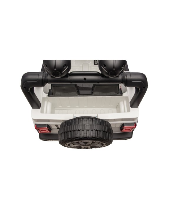 Auto Macchina Elettrica NEW Jeep Wrangler Rubicon 12V per Bambini porte apribili Con telecomando Full accessori Tappetini Bianca