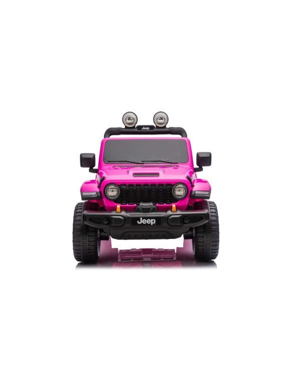 Auto Macchina Elettrica NEW Jeep Wrangler Rubicon 12V per Bambini porte apribili Con telecomando Full accessori Tappetini Rosa