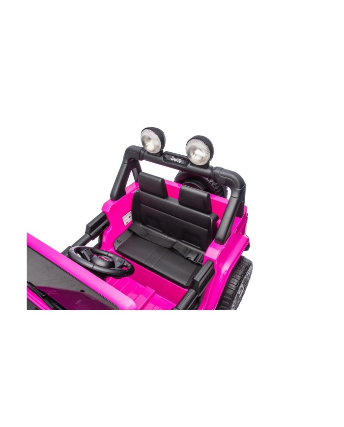 Auto Macchina Elettrica NEW Jeep Wrangler Rubicon 12V per Bambini porte apribili Con telecomando Full accessori Tappetini Rosa