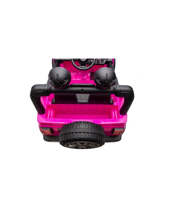Auto Macchina Elettrica NEW Jeep Wrangler Rubicon 12V per Bambini porte apribili Con telecomando Full accessori Tappetini Rosa