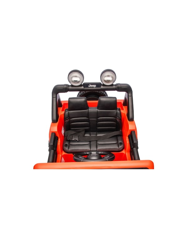 Auto Macchina Elettrica NEW Jeep Wrangler Rubicon 12V per Bambini porte apribili Con telecomando Full accessori Tappetini Aranci