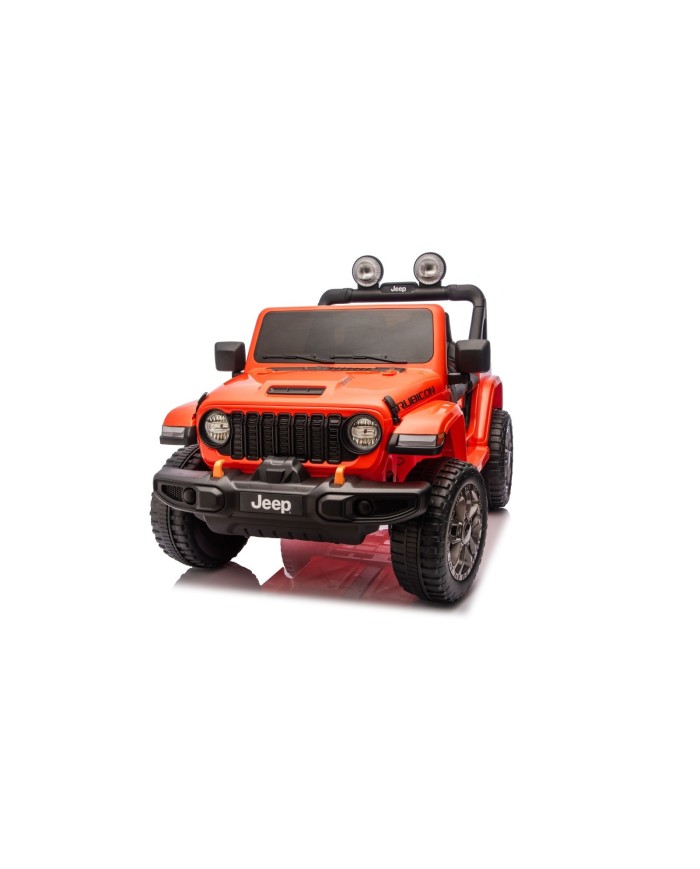 Auto Macchina Elettrica NEW Jeep Wrangler Rubicon 12V per Bambini porte apribili Con telecomando Full accessori Tappetini Aranci