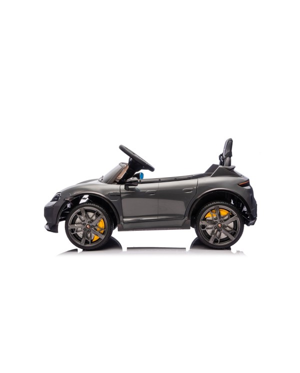 Auto Elettrica Bambini 12V Porsche Taycan Turbo S con Telecomando Porte Apribili, Bluetooth Luci LED e Tappetini Nera