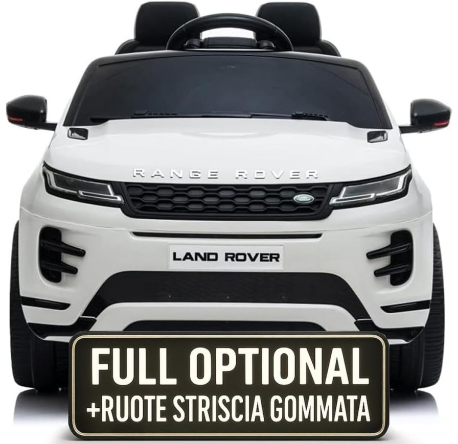 Auto Macchina Elettrica Range Rover Evoque 12V per Bambini porte apribili Con telecomando Full accessori (BIANCA)