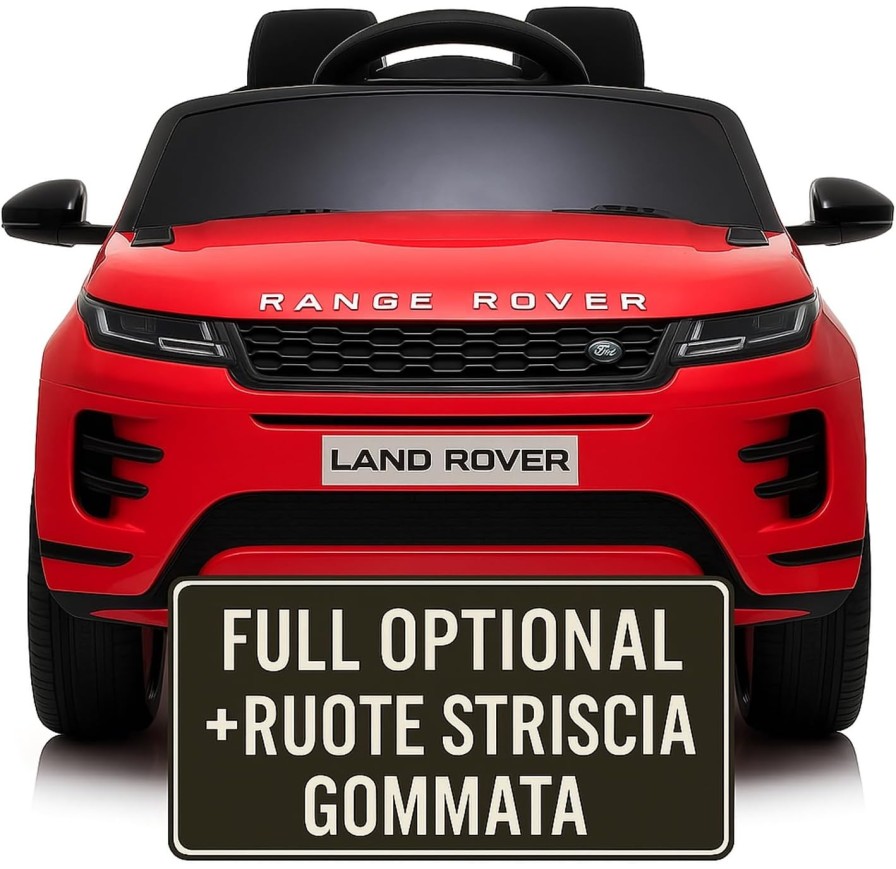 Auto Macchina Elettrica Range Rover Evoque 12V per Bambini porte apribili Con telecomando Full accessori (ROSSA)