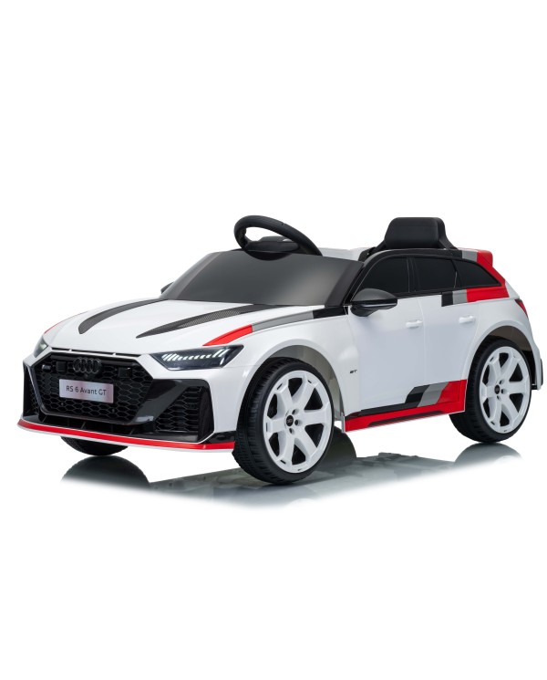 Auto Macchina Elettrica per Bambini 12V Audi RS6 Avant GT Luci LED Bluetooth MP3 Telecomando Porte Apribili|Toys Car