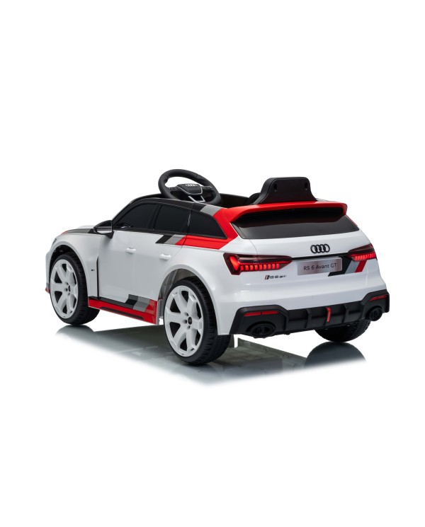 Auto Macchina Elettrica per Bambini 12V Audi RS6 Avant GT Luci LED Bluetooth MP3 Telecomando Porte Apribili|Toys Car