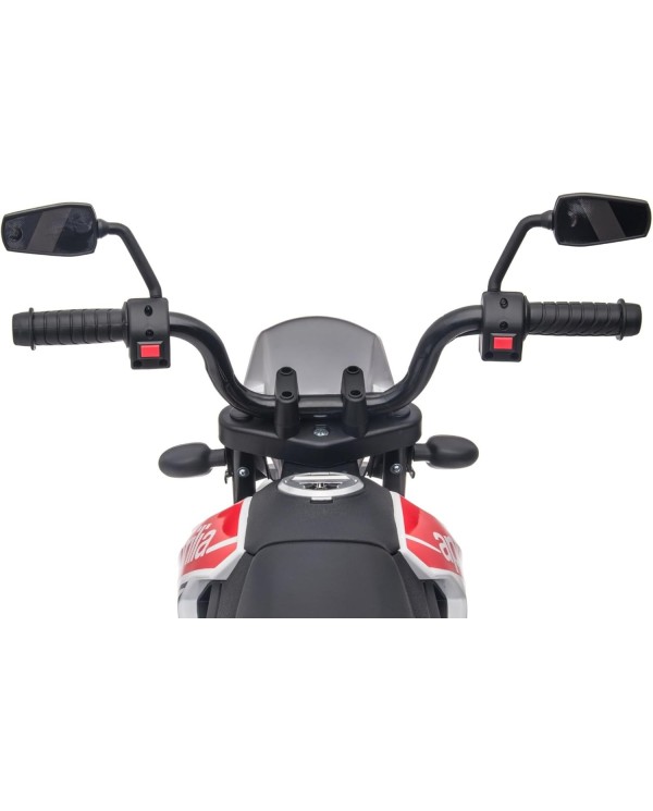 Moto Elettrica Bambini Aprilia RX 12V Cross SEDILI IN PELLE Luci Led BLUETOOTH Sospensioni A Molla|Toys Car