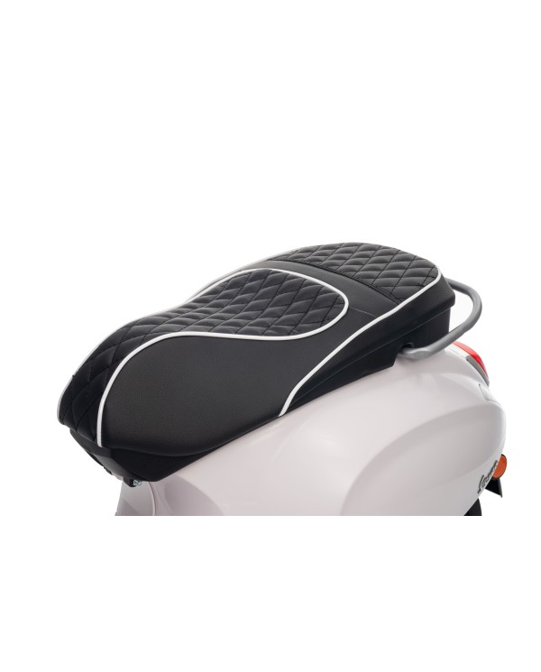 Vespa Primavera Elettrica per Bambini 12V Licenza Ufficiale Piaggio Sedile Pelle Luci LED suono Clacson Bianco|Toys Car