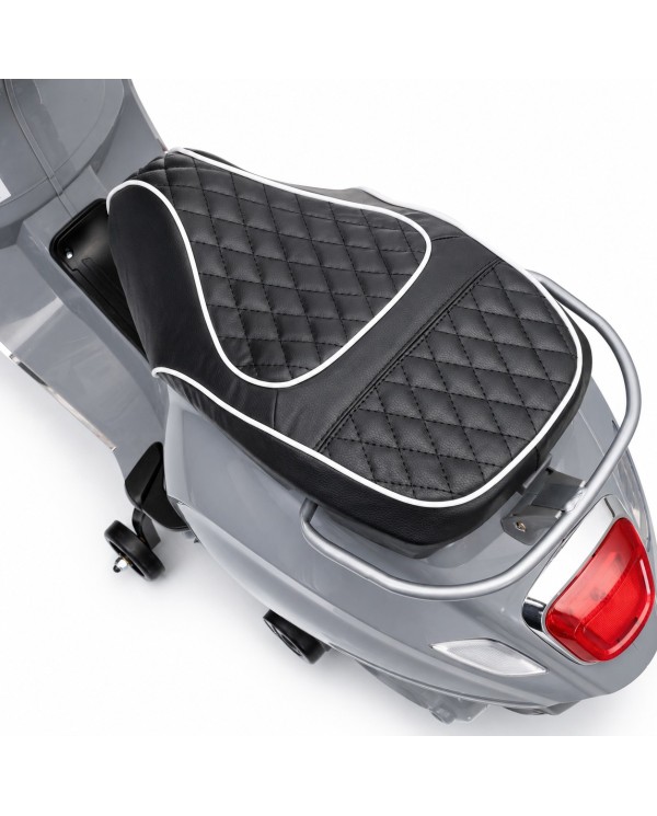 Vespa Primavera Elettrica per Bambini 12V Licenza Ufficiale Piaggio Sedile Pelle Luci LED suono Clacson Grigio|Toys Car
