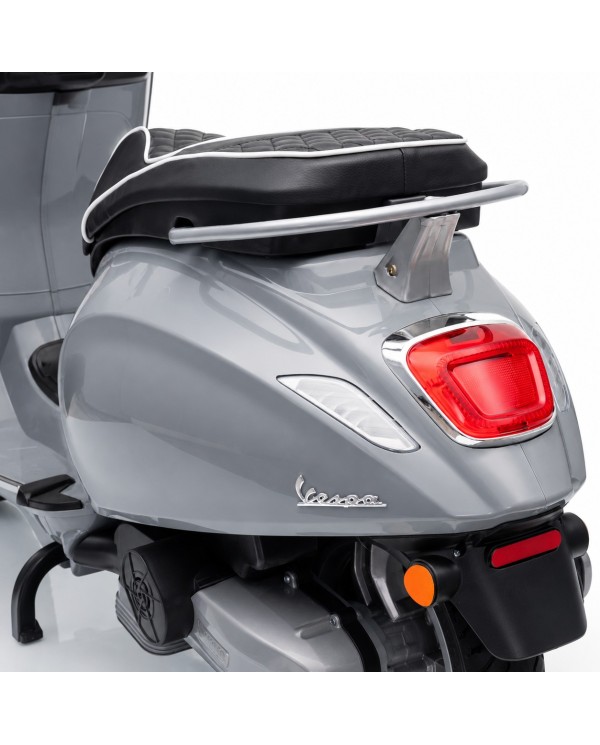 Vespa Primavera Elettrica per Bambini 12V Licenza Ufficiale Piaggio Sedile Pelle Luci LED suono Clacson Grigio|Toys Car