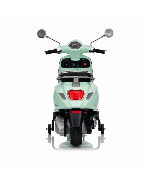 Vespa Primavera Elettrica per Bambini 12V Licenza Ufficiale Piaggio Sedile Pelle Luci LED suono Clacson VERDE MENTA|Toys Car
