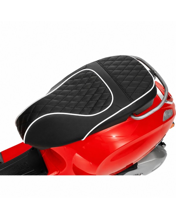 copia di Vespa Primavera Elettrica per Bambini 12V Licenza Ufficiale Piaggio Sedile Pelle Luci LED suono Clacson Rosso Fuoco|Toys Car