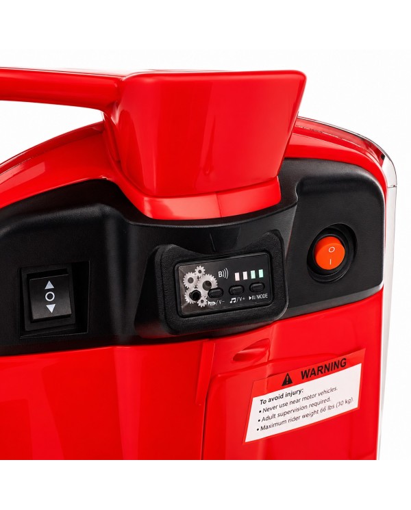 copia di Vespa Primavera Elettrica per Bambini 12V Licenza Ufficiale Piaggio Sedile Pelle Luci LED suono Clacson Rosso Fuoco|Toys Car