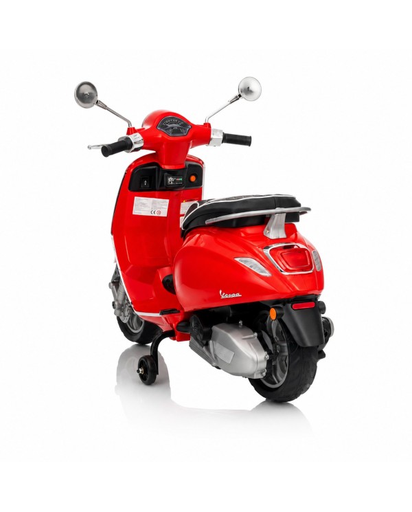 copia di Vespa Primavera Elettrica per Bambini 12V Licenza Ufficiale Piaggio Sedile Pelle Luci LED suono Clacson Rosso Fuoco|Toys Car