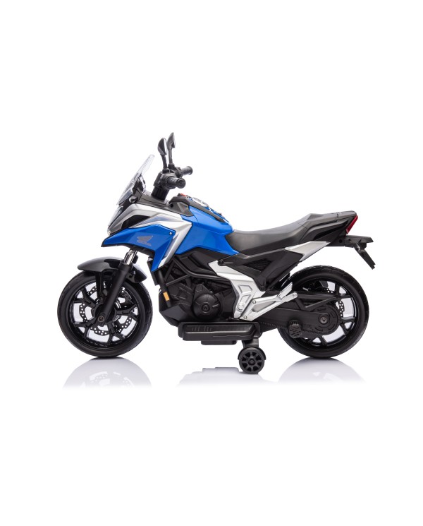 Moto Elettrica per Bambini Honda NC750X 12V Con Luci LED, MP3, USB e Avvio One-Click 3-6 Anni Blue|Toys Car