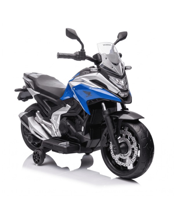 Moto Elettrica per Bambini Honda NC750X 12V Con Luci LED, MP3, USB e Avvio One-Click 3-6 Anni Blue|Toys Car