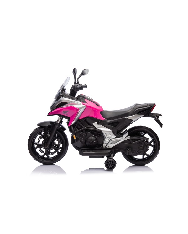 Moto Elettrica per Bambini Honda NC750X 12V Con Luci LED, MP3, USB e Avvio One-Click 3-6 Anni Rosa|Toys Car