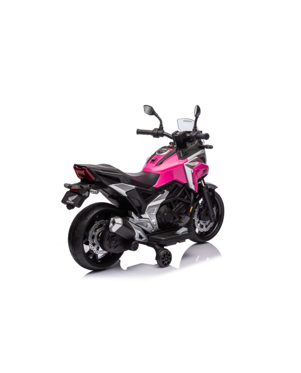 Moto Elettrica per Bambini Honda NC750X 12V Con Luci LED, MP3, USB e Avvio One-Click 3-6 Anni Rosa|Toys Car