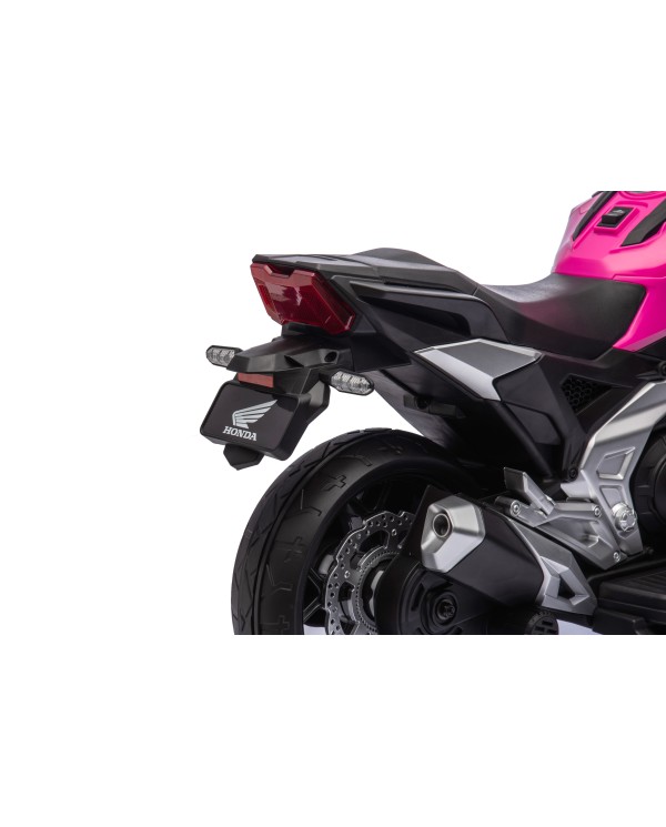 Moto Elettrica per Bambini Honda NC750X 12V Con Luci LED, MP3, USB e Avvio One-Click 3-6 Anni Rosa|Toys Car