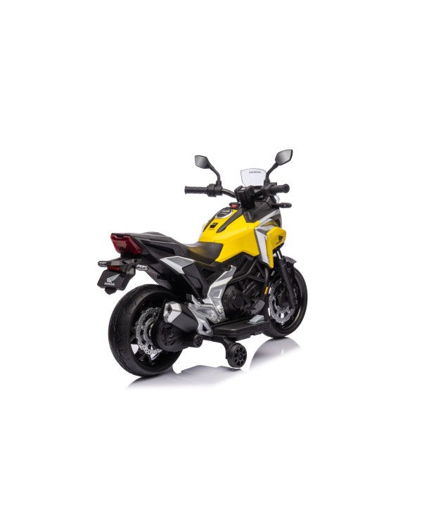 Moto Elettrica per Bambini Honda NC750X 12V Con Luci LED, MP3, USB e Avvio One-Click 3-6 Anni Giallo|Toys Car