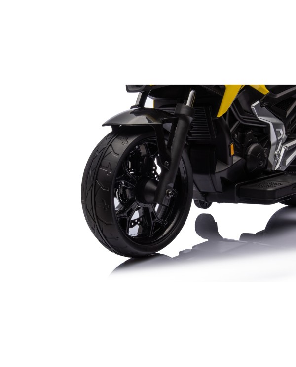 Moto Elettrica per Bambini Honda NC750X 12V Con Luci LED, MP3, USB e Avvio One-Click 3-6 Anni Giallo|Toys Car