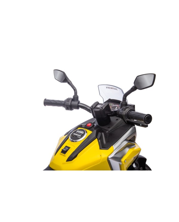 Moto Elettrica per Bambini Honda NC750X 12V Con Luci LED, MP3, USB e Avvio One-Click 3-6 Anni Giallo|Toys Car