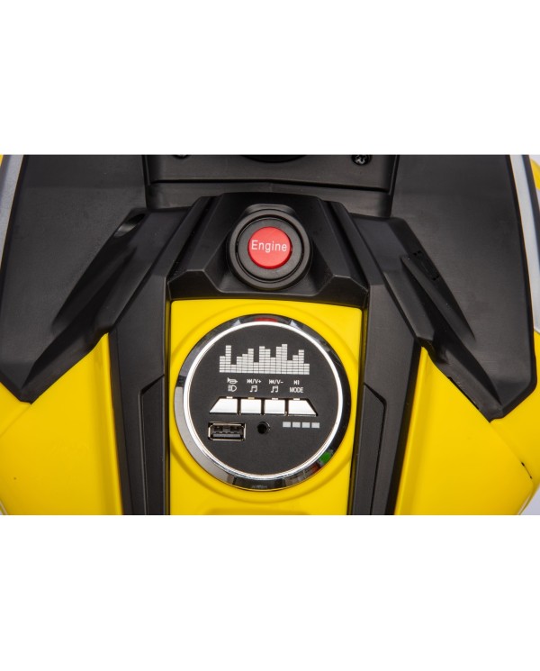 Moto Elettrica per Bambini Honda NC750X 12V Con Luci LED, MP3, USB e Avvio One-Click 3-6 Anni Giallo|Toys Car