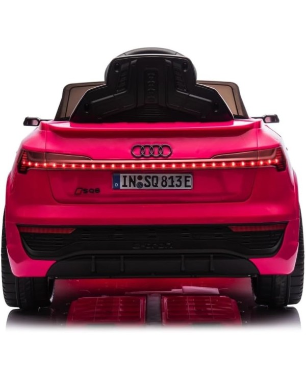 Auto Macchina Elettrica per Bambini 12V Audi SQ8 e-tron Sedile Pelle con Telecomando Cintura di Sicurezza Porte Apribili Rosa|Toys Car