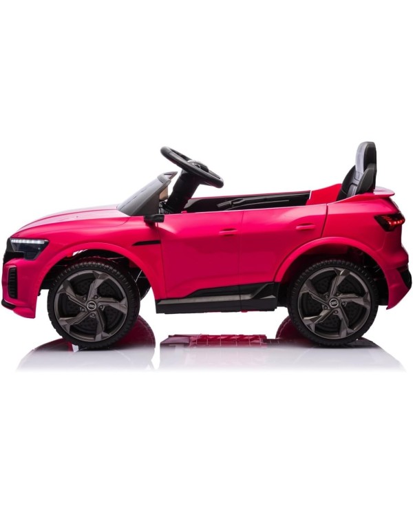 Auto Macchina Elettrica per Bambini 12V Audi SQ8 e-tron Sedile Pelle con Telecomando Cintura di Sicurezza Porte Apribili Rosa|Toys Car