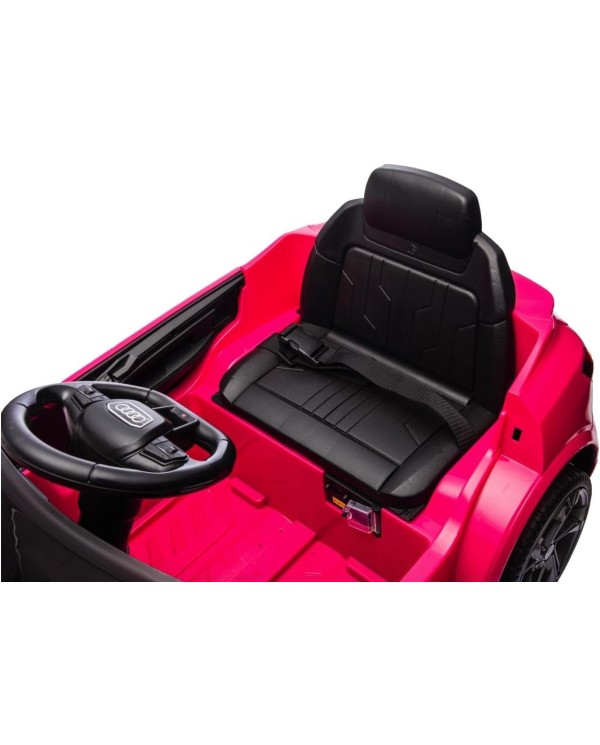 Auto Macchina Elettrica per Bambini 12V Audi SQ8 e-tron Sedile Pelle con Telecomando Cintura di Sicurezza Porte Apribili Rosa|Toys Car