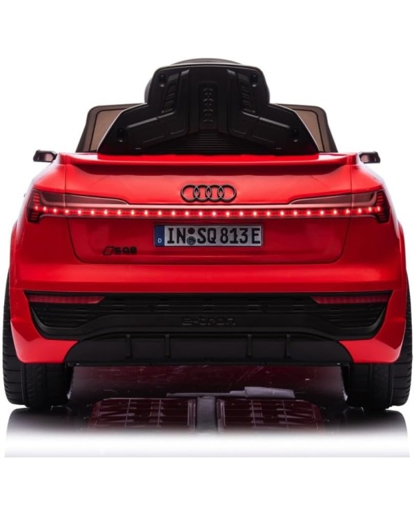 Auto Macchina Elettrica per Bambini 12V Audi SQ8 e-tron Sedile Pelle con Telecomando Cintura di Sicurezza Porte Apribili rossa|Toys Car