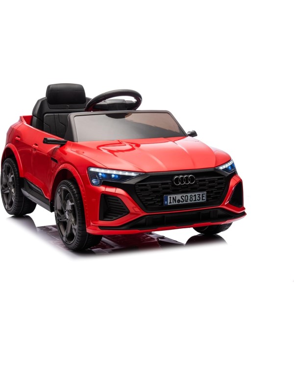 Auto Macchina Elettrica per Bambini 12V Audi SQ8 e-tron Sedile Pelle con Telecomando Cintura di Sicurezza Porte Apribili rossa|Toys Car