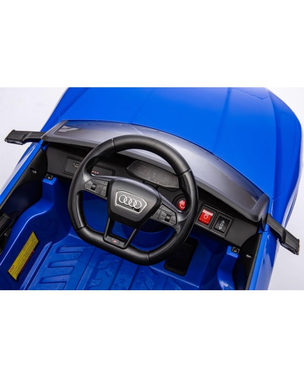 Auto Macchina Elettrica per Bambini 12V Audi SQ8 e-tron Sedile Pelle con Telecomando Cintura di Sicurezza Porte ApribiLI BLUE|Toys Car