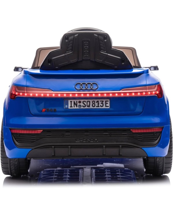 Auto Macchina Elettrica per Bambini 12V Audi SQ8 e-tron Sedile Pelle con Telecomando Cintura di Sicurezza Porte ApribiLI BLUE|Toys Car