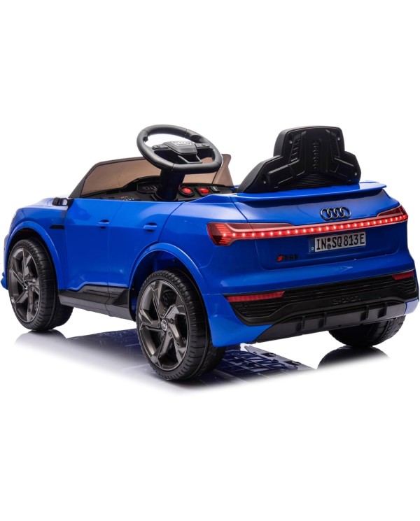 Auto Macchina Elettrica per Bambini 12V Audi SQ8 e-tron Sedile Pelle con Telecomando Cintura di Sicurezza Porte ApribiLI BLUE|Toys Car