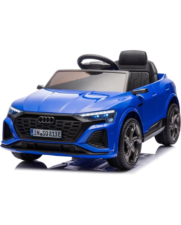 Auto Macchina Elettrica per Bambini 12V Audi SQ8 e-tron Sedile Pelle con Telecomando Cintura di Sicurezza Porte ApribiLI BLUE|Toys Car