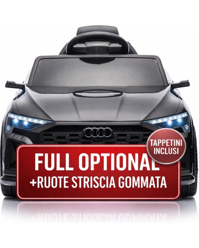 Auto Macchina Elettrica per Bambini 12V Audi SQ8 e-tron Sedile Pelle con Telecomando Cintura di Sicurezza Porte Apribili