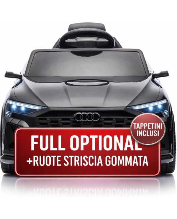 Auto Macchina Elettrica per Bambini 12V Audi SQ8 e-tron Sedile Pelle con Telecomando Cintura di Sicurezza Porte Apribili|Toys Car