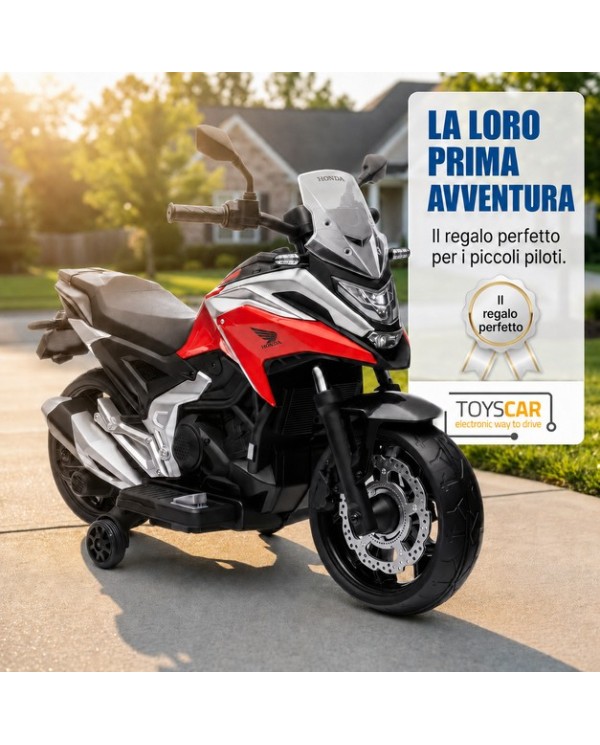 Moto Elettrica per Bambini Honda NC750X 12V Con Luci LED, MP3, USB e Avvio One-Click 3-6 Anni Giallo|Toys Car