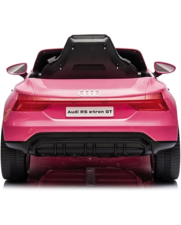 Auto Macchina Elettrica per Bambini 12V Audi RS e-tron GT Sedile Pelle con Telecomando Rosa|Toys Car