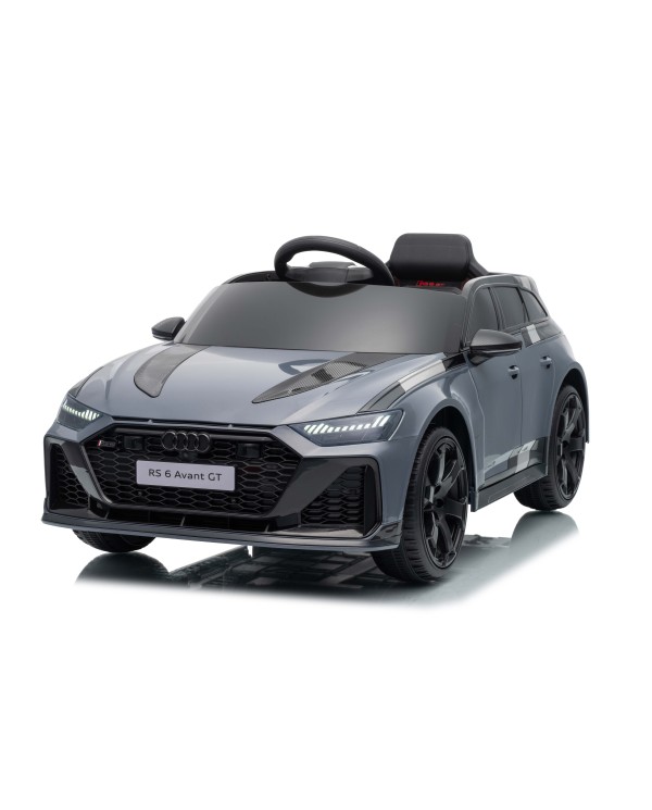Auto Macchina Elettrica per Bambini 12V Audi RS6 Avant GT Luci LED Bluetooth MP3 Telecomando Porte Apribili Grigia|Toys Car