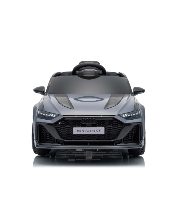 Auto Macchina Elettrica per Bambini 12V Audi RS6 Avant GT Luci LED Bluetooth MP3 Telecomando Porte Apribili Grigia|Toys Car