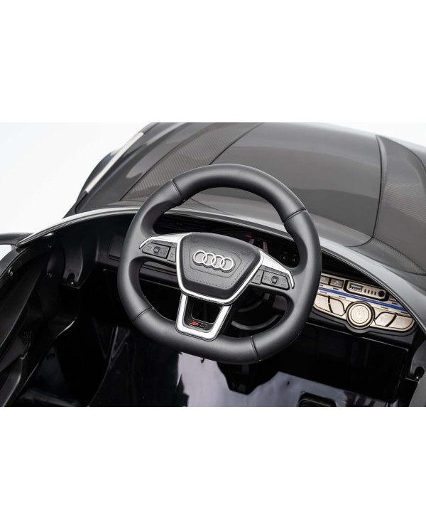 Auto Macchina Elettrica per Bambini 12V Audi RS6 Avant GT Luci LED Bluetooth MP3 Telecomando Porte Apribili Nera|Toys Car